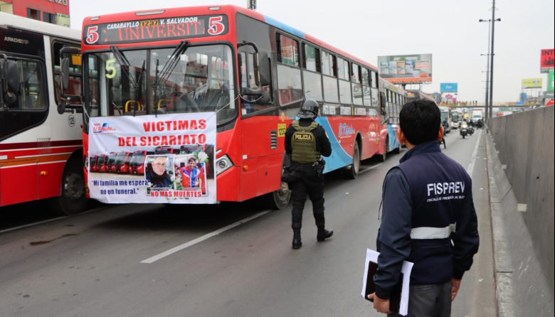 Choferes de buses y combis, principales víctimas de atentados con armas de fuego por extorsión