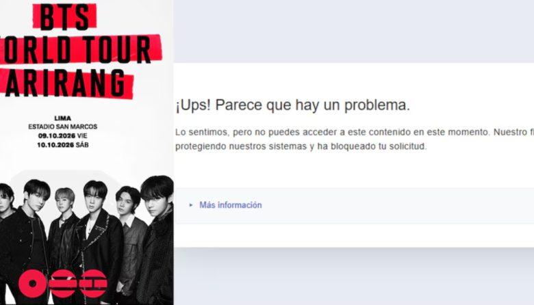 Colapso en preventa de BTS en Perú: Ticketmaster bloquea acceso y genera caos entre fans
