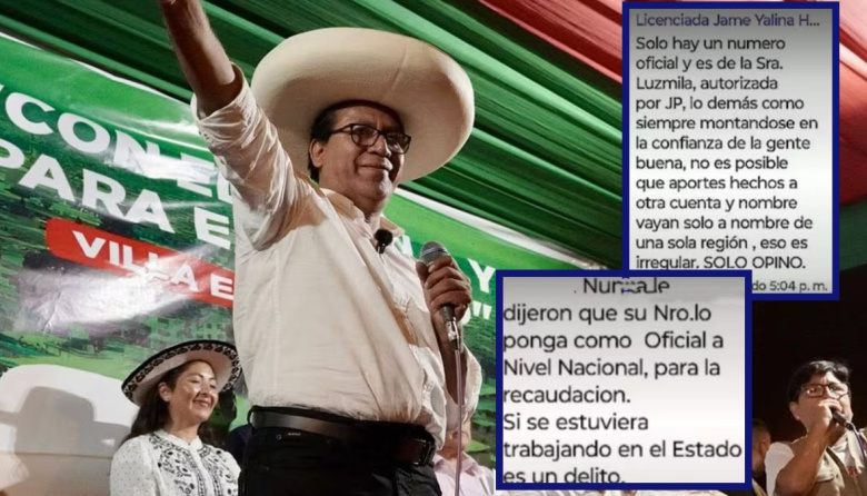 Revelan presunta recaudación paralela de fondos en Juntos por Perú