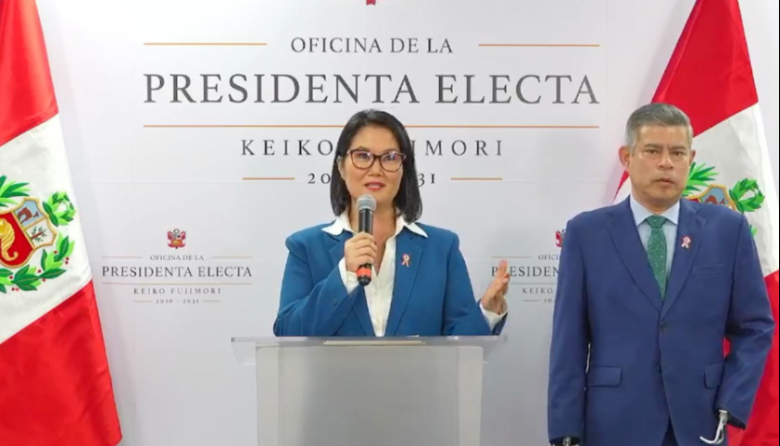 Keiko Fujimori presenta a los primeros integrantes de su gabinete liderado por Luis Galarreta
