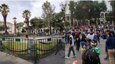 Municipalidad de Arequipa instala vallas en la pileta del Tuturutu tras incidentes durante los carnavales