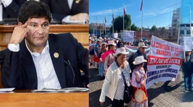 ¡Rohel, cumple tu promesa!: Agricultores de Chivay exigen agua en protesta masiva en Arequipa