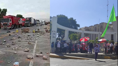 Paro Nacional en Perú: Bloqueos y protestas en Arequipa contra la inseguridad y el Proyecto Tía María