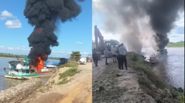 Explosión en embarcación de combustible deja tres heridos graves en Ucayali