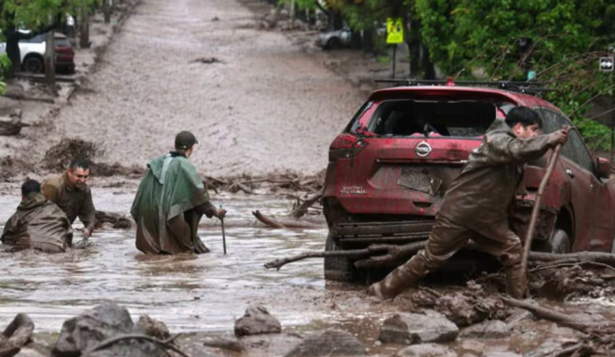 Chile declara zona de catástrofe en Las Condes tras inundaciones que dejaron seis heridos